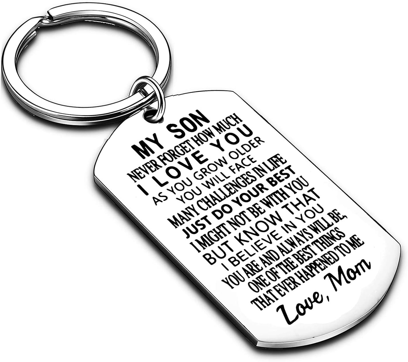Son Gifts From Mom Key Chain Inspirational Gifts For Son Birthday Gifts