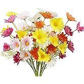 CITYES 10 Pcs Artificial Daisy Flowers Bulk Artificial Flowers Wildflowers Silk Daisy Faux Gerbera Daisies Bouquet Spring Flowers for Outdoor Indoor Wedding Table Centerpiece Floral Arrangements Decor