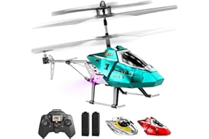 XIKOTEC Remote Control Helicopter, RC Helicopter Toy for Kids, 2.4GHz RC Plane with LED Lights, RC Flying Toy, Easy to Fly Indoor/Outdoor, Gifts Toys for Kids Beginners 8+