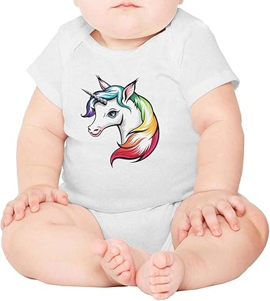 Amazoncom Unisex Baby Boy Girl Cartoon Unicorn Drawing