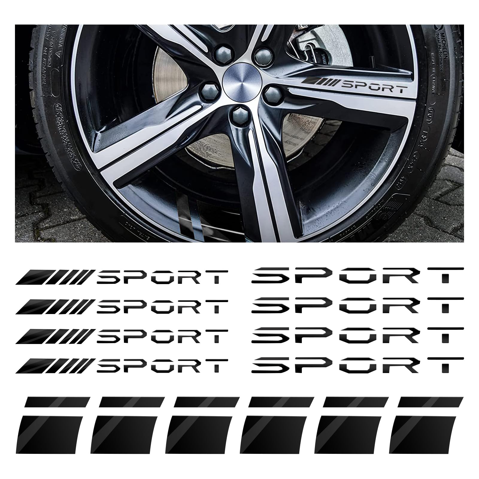 Kewucn 14 PCS Car Decal Stickers, Sport Logo Car
