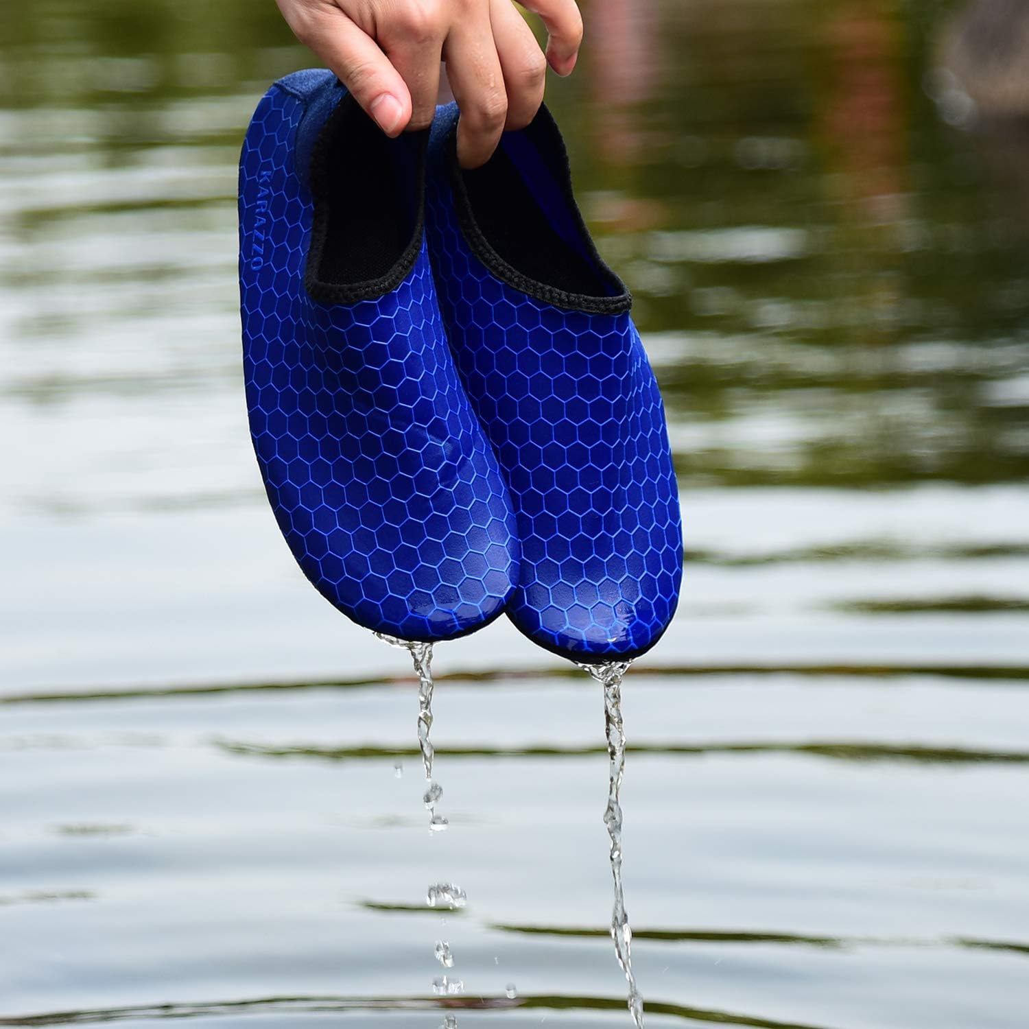 KARAZZO Mens Womens Water Shoes Aqua Shoes Socks Quick-Dry Lightweight Barefoot Shoes