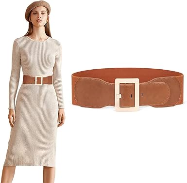 dress with wide belt