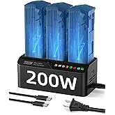 LKTOP 200W Mavic 3 Pro Battery Charging Hub (3.5X Super Fast) Mavic 3T/3E Parallel Charger for DJI Mavic3/Pro/Classic/Cine/Enterprise/Thermal Drone, 60% Storage/95% Fast Mode (Charge 3 Batteries: 1hr)