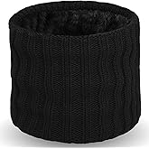 Wandx Kids Winter Fleece Neck Warmer Gaiter Children Cold Weather Face Cover Knitted Wide Stripes Ski Mask for Boys Girls
