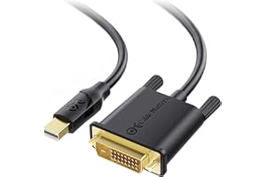 Cable Matters Mini DisplayPort to DVI Cable (Mini DP to DVI Cable) in Black 6 Feet - Thunderbolt and Thunderbolt 2 Port Compa