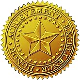 Great Papers! Star Embossed Official Gold Foil Certificate Seal for Achievements and Awards, 48 Count (903419)