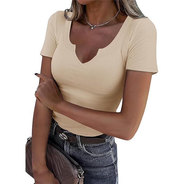 Roselux Women's Summer Scoop Neck Short Sleeve T-Shirts