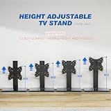RFIVER Universal Swivel TV Stand Table Top 23-43 inch 30kg Glass Base view 3