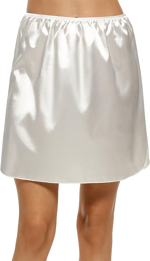 HOTOUCH Women's NoSlit Half Slip Underskirt White XL Amazon.co.uk