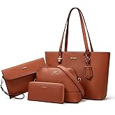 Women Fashion Handbags Wallet Tote Bag Shoulder Bag Top Handle Satchel Purse Set 4pcs
