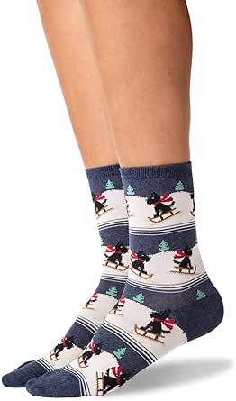 Amazon.com: HOTSOX Womens Sledding Scottie Dog Socks 1 Pair, Denim ...