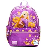 Disney Rapunzel Mini Backpack Set - Bundle of 13" Tangled Mini Bag Plus Button | Disney Tangled Backpack Purse for Kids, Girls, Teens, Women