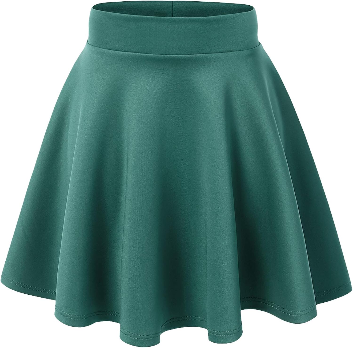 Made by Johnny Women's Basic Versatile Stretchy Flared Casual Mini Skater Skirt XS-3XL Plus Size-Made in USA at  Women’s Clothing store