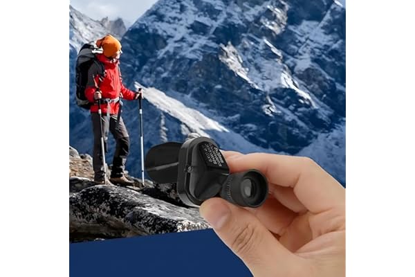 Monocular Compact Mini Telescope, Portable Handheld Mini Monocular for Adults, Tech Gadgets Perfect for Bird Watching, Fishing, Travel and Scenery, 10x20mm（Black）