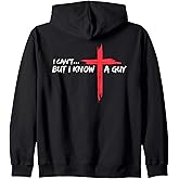 I Can't But I Know A Guy Jesus Cross Funny Christian Zip Hoodie
