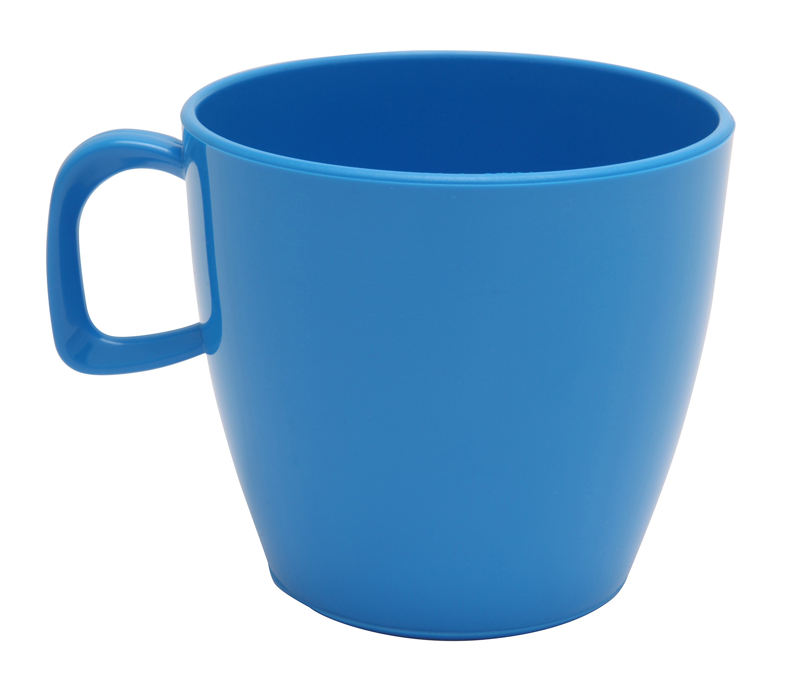 Harfield 220ml Blue Small Children's Tea Cups - Pack of 4 Reusable Virtually Unbreakable Polycarbonate Plastic