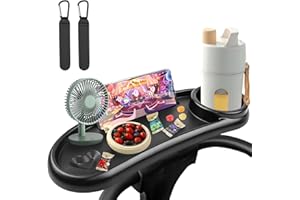 UWSTE Snack Tray Compatible with Nuna Mockingbird, Adjustable Stroller Snack Tray with Cup Holder and Phone Holder, nuna stroller accessories (Include 2Pack Stroller Hook)
