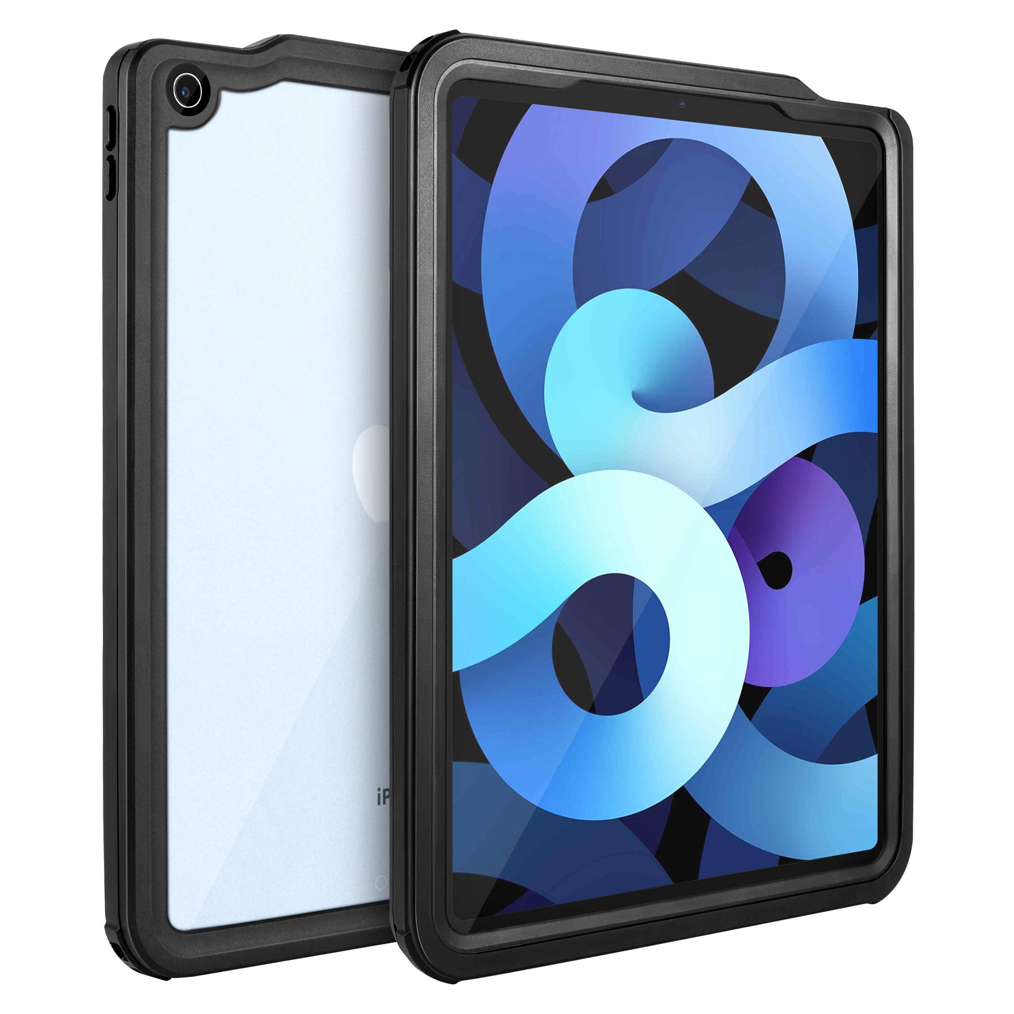 Waterproof Case for iPad Air 4 2020, iPad Air 4th Generation 10.9 Inch, Dustproof Shockproof 360 Full Body Protection, iPad Air 4th Generation Case with Lanyard and Kickstand