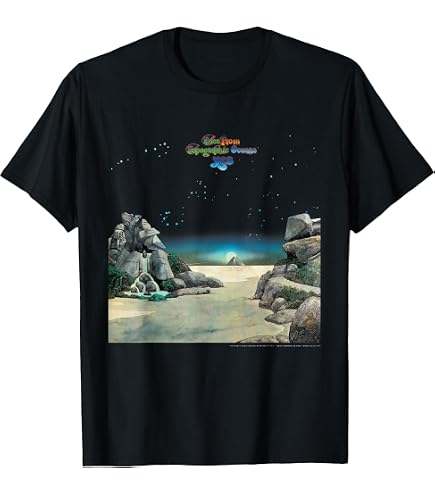YES Tシャツ Amazon.com: YES T Shirt Classic Blue Band Logo Official Mens Black