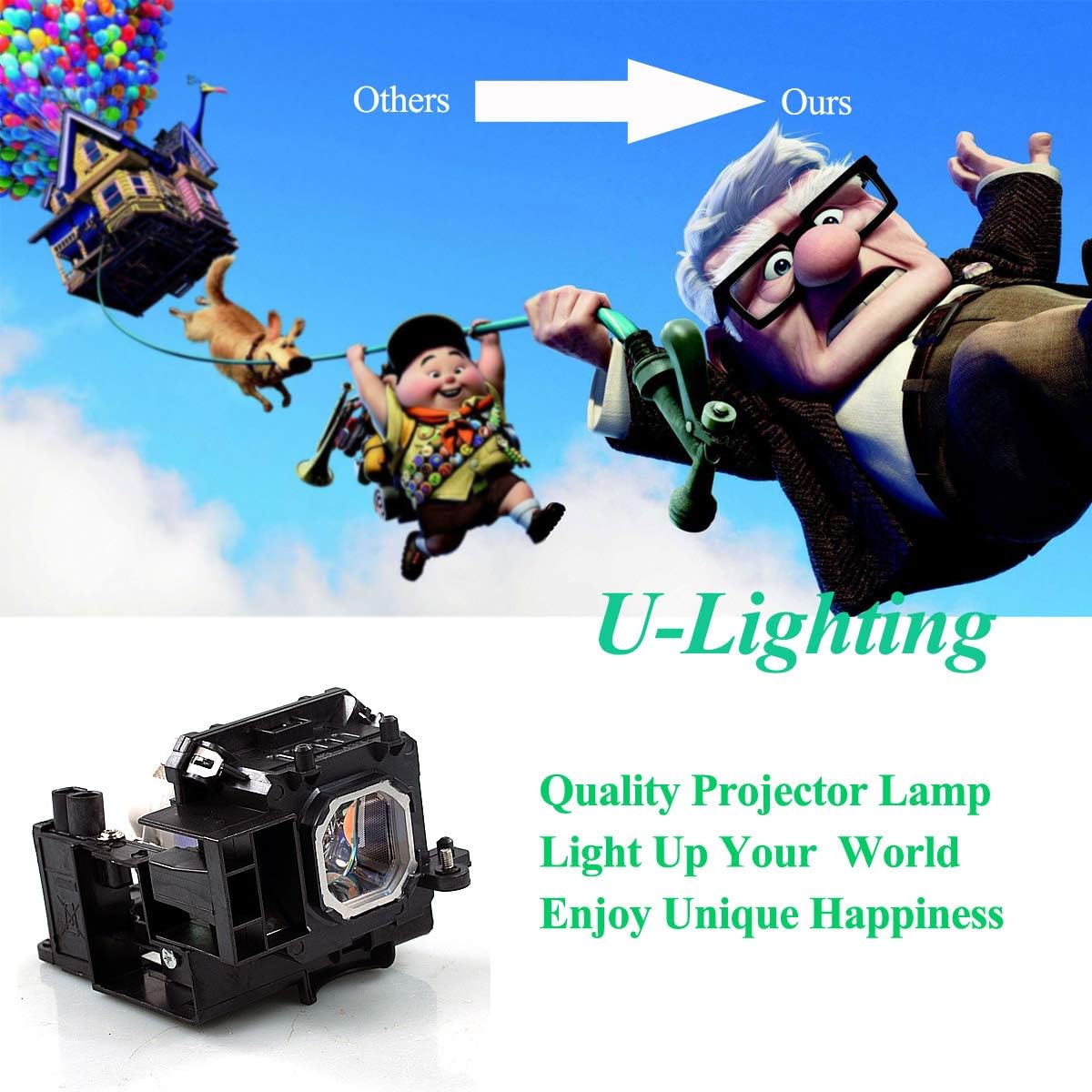 U-Lighting NP15LP / 60003121 Replacement Projector Lamp Bulb with Housing for NEC M230X M260W M260X M260XS M271W M271X M300X M300XG M311X - Image 4