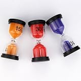 Comsmart Sand Timer Set 6 Colors 1 3 5 10 15 30 Min Classroom Home Office view 7