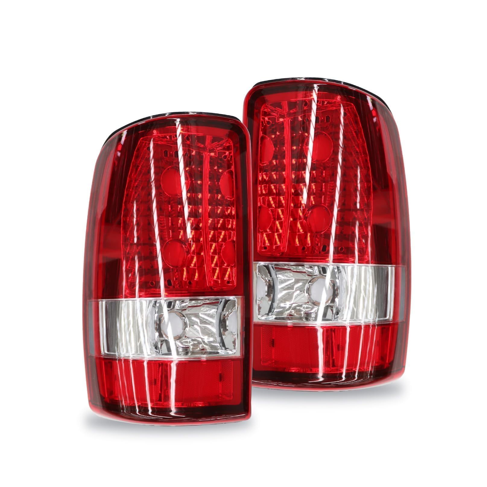 Photo 1 of Aspaton Red Tail Lights Assembly Compatible With 2000-2006 Suburban 1500 2500 Tahoe Yukon Taillights Rear Brake Lamps GM2819199 GM2818199