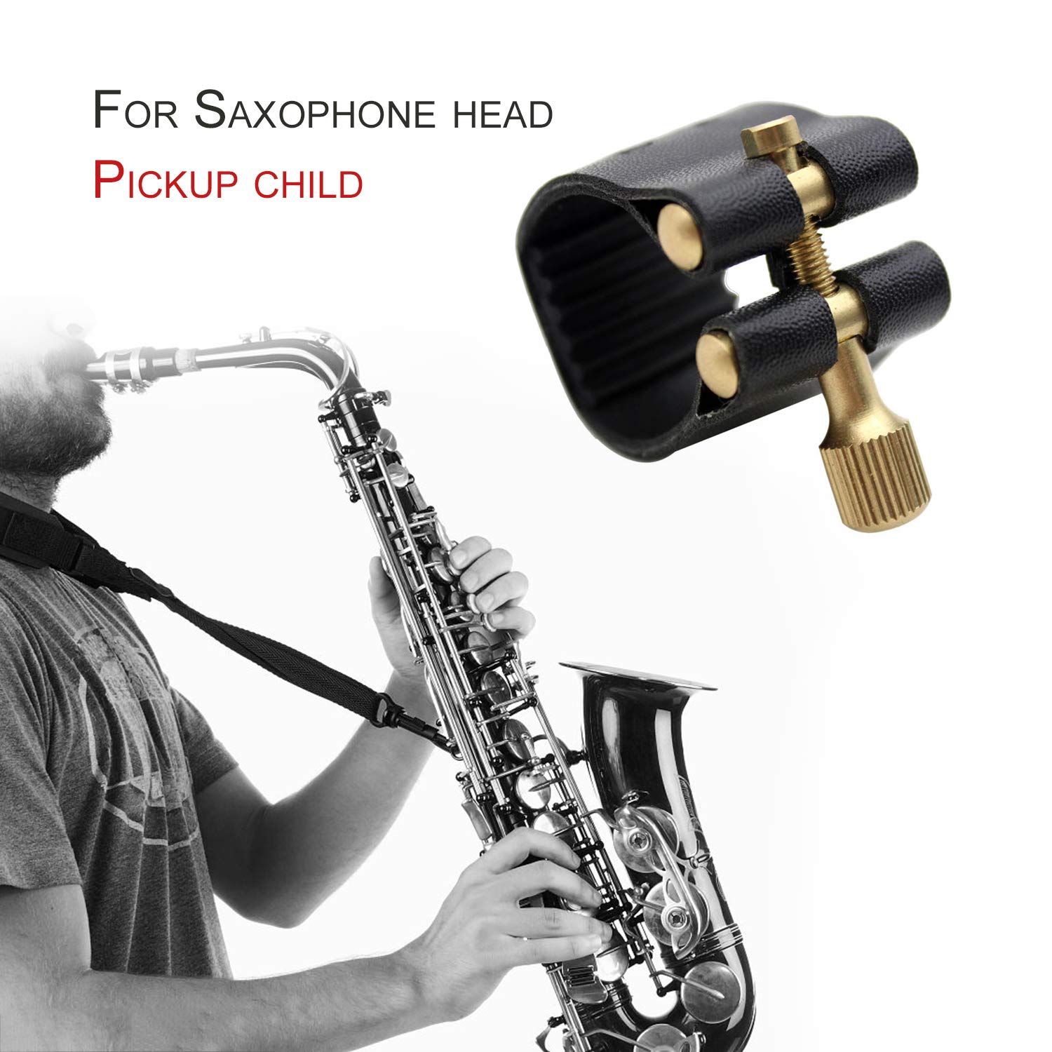 Compact Ligature Fastener for Alto Sax Saxophone Rubber Mouthpiece