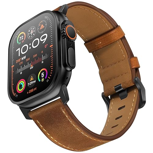 UUPWPOKT Leather Band Compatible with Apple Watch Band 42mm 41mm