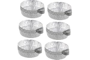 HOMSFOU Aluminum Foil Weighing Pans Handles 30ml Capacity for Lab Sample Weighing