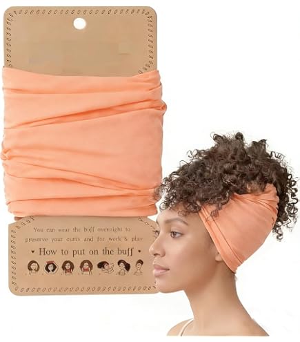 Extra Wide Stretchy Sleep Scarf Headband Anti-Frizz Curly Hair Wrap Amazon.com : rainbowstar 2 Pack Satin Hair Wrap for Sleep  main image 2
