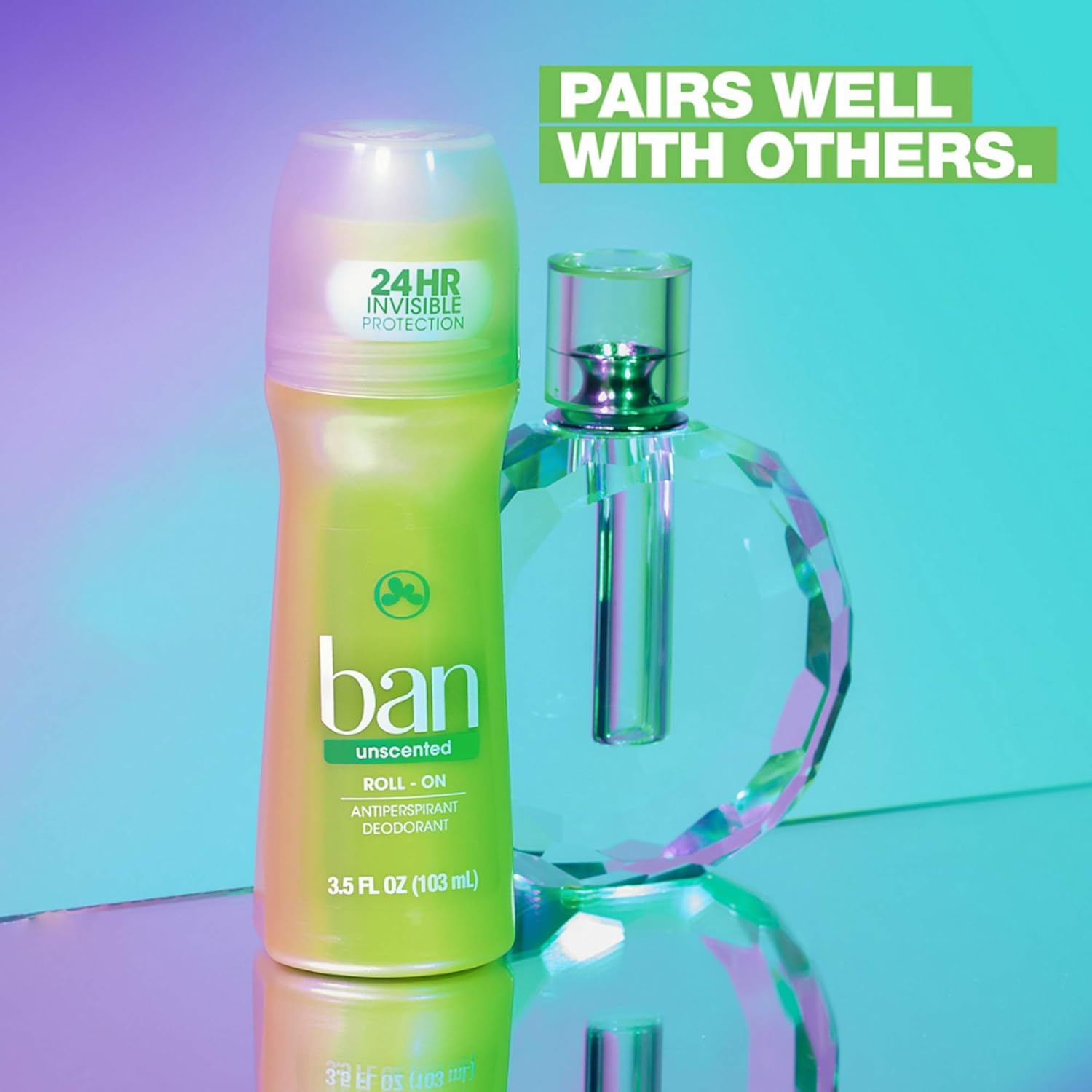 Ban Roll-On Antiperspirant Deodorant, Unscented, 1.5oz (Pack of 4) : Beauty