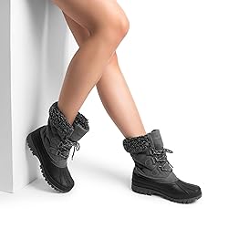 DREAM PAIRS Women's Winter Duck Boots Mid Calf Warm