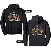 Looney Tunes Group Shot Distressed Front &amp; Back Pullover Hoodie