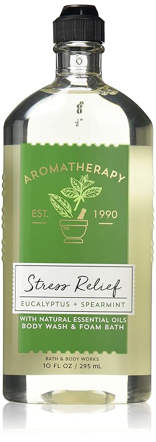bath Aromatherapy Stress Relief Eucalyptus and Spearmint Body Wash and Foam Bath, 10 fl oz