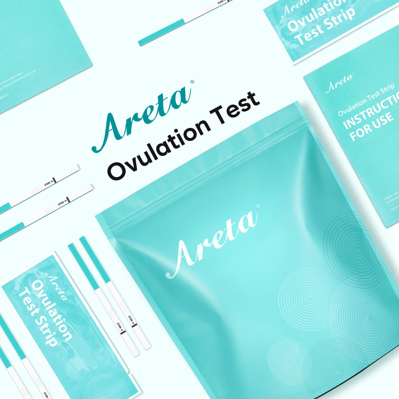 Areta 60 Ovulation Test Strips Kit: Accurate & Reliable for Women | Fast & Convenient Fertility Tracking | High Accuracy Ovulation Test Kit