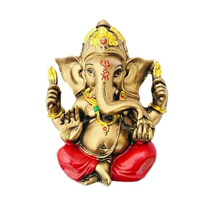 ACTC Ganesha Sitting Statue | Ganesha Statue | Ganesha Idol | Ganesha Statue for Good Luck | Ganesha Idol for Happiness | Ganesha Figure for Good Fortune | Ganesha Statue for Home Decor & Gift.