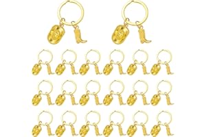 HUAAPLEVLA 1Pc/20Pcs Western Cowboy Keychain Party Favors Alloy Cowboy Hat Boot Keychain for Handbags Purse Charms