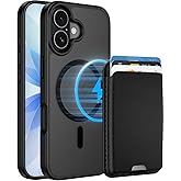 Ntwinro Magnetic for iPhone 17 Case with Detachable Magnetic Wallet, Compatible with MagSafe, Credit Card Holder, RFID Blocking, Military Protective Slim Phone Cover, Black