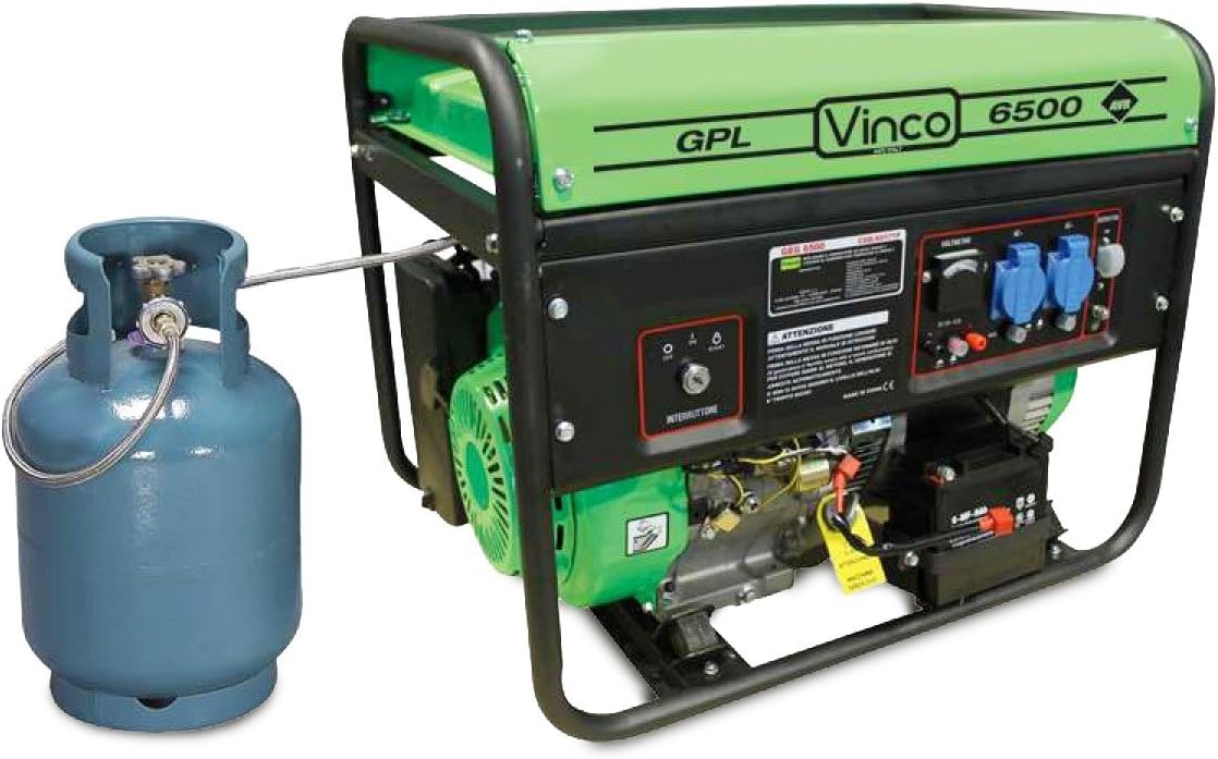 MEDIA WAVE store Generatore di Corrente gpl 60171 Vinco monofase 4,8kw 4 Tempi 389cc Scheda AVR