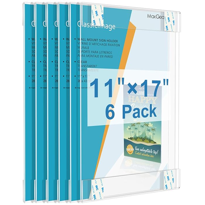 Buy MaxGear Acrylic Sign Holder 11 x 17 Sign Holders Plastic Frames