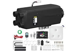 BESTAUTO VEVOR 8KW Diesel Air Heater Muffler Diesel Heater 12V 10L Tank Diesel Parking Heater 8000W with Lcd Monitor for Boat Bus RV and Trailer, 8KW 12V 10L