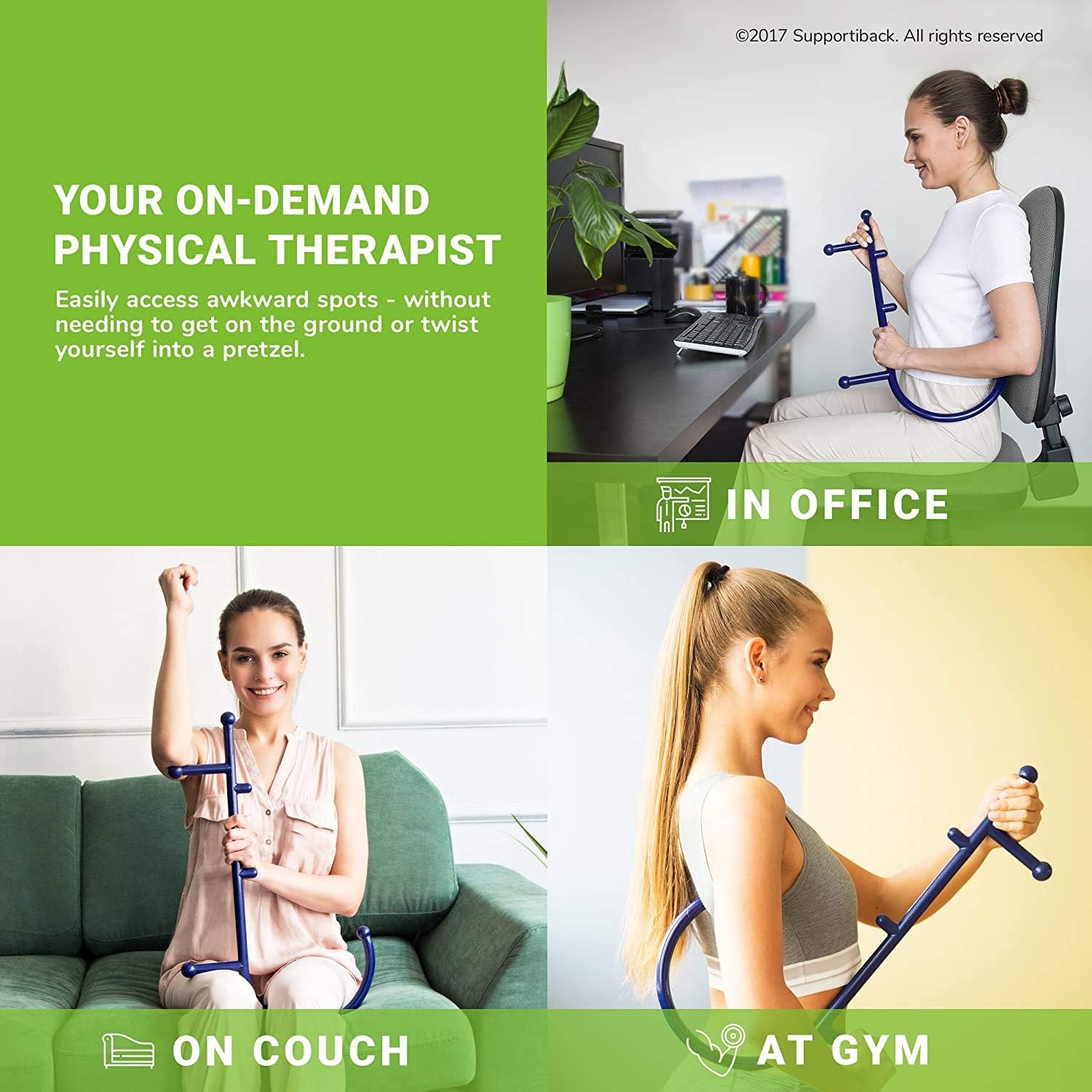 The Winner 2021 Extra Durable Massage Cane, Developed by Physiotherapists, Body Heat Responsive - Image 4