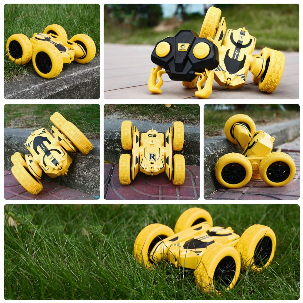 Peradix Macchina Telecomandata, 4WD RC Auto Telecomando 360° Rotazione Acrobatica RC Stunt Car, 2.4GHZ Macchina Radiocomandata per Bambini Giocattoli - (Batteria e Cavo di Ricarica USB Inclusa)