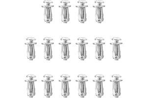 AUXBC 16PCS M4 x 20mm Petal Nuts, Expansion Screw Jack Nuts, Carbon Steel Rustproof Corrosion-Resistant Fasteners for Securing Thin Soft Wall, Hollow Wall, Iron Skin, Metal Plate Frame Container Tag