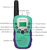 Retevis RA618 Walkie Talkies for Kids 8 Channels VOX Flashlight 1 Pair Green view 2