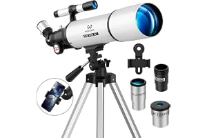 Telescope for Adults High Powered, 90mm Aperture Refractor Telescope | 180X Magnification, Portable Professional Astronomy Te