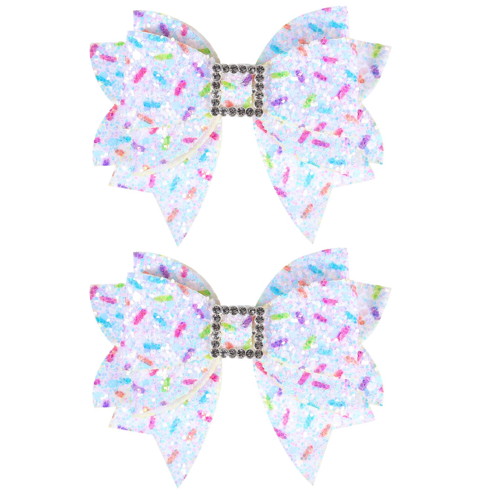 Photo 1 of *****PARTIAL SET/ONLY 1 ***** 3.5" Glitter Birthday Hair Bow Alligator clips for Girls 1 2 3 4 5 6 Years Sprinkle Decorations Confetti Ice Cream Party dress Accessories for All Ages Hair Types
