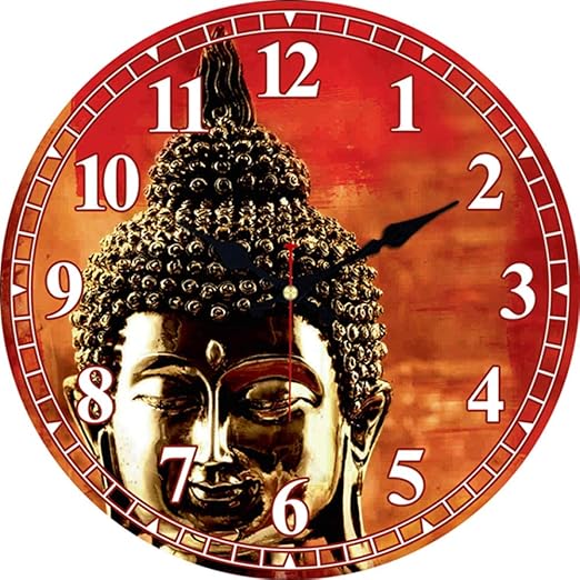 Wangchengo Lujiangfeia Relojes De Pared Vintage Buda Diseno Reloj