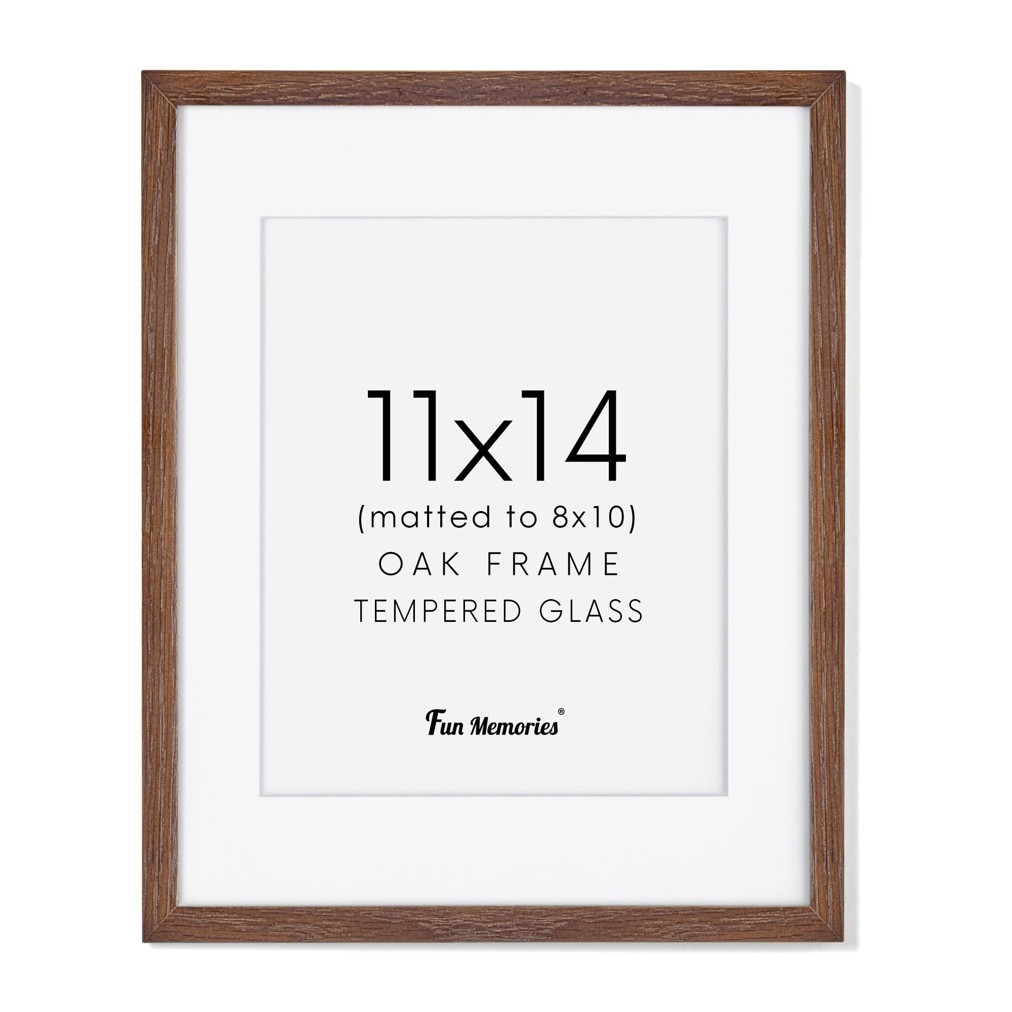 Fun Memories 11x14 Wood Picture Frame, Solid Oak